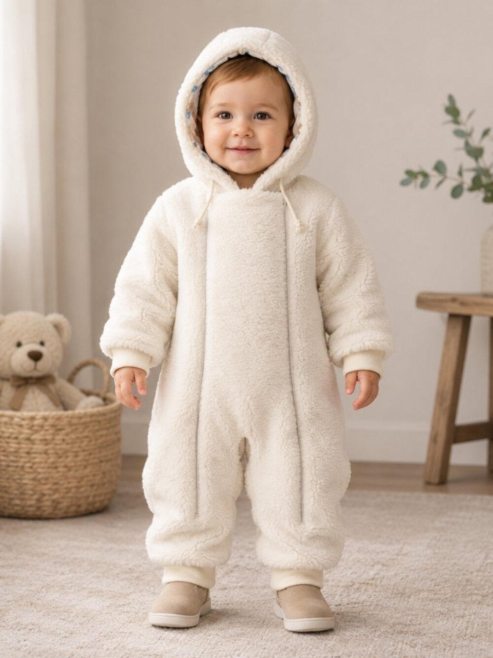 Vintage Sherpa Toddler Snowsuit – 12–24 Months